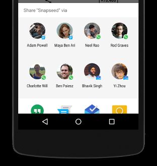 Fotografía - [Android M Característica Spotlight] Direct Compartir puede proporcionar Acciones Enlaces a determinados contactos o conversaciones Aplicaciones Interior
